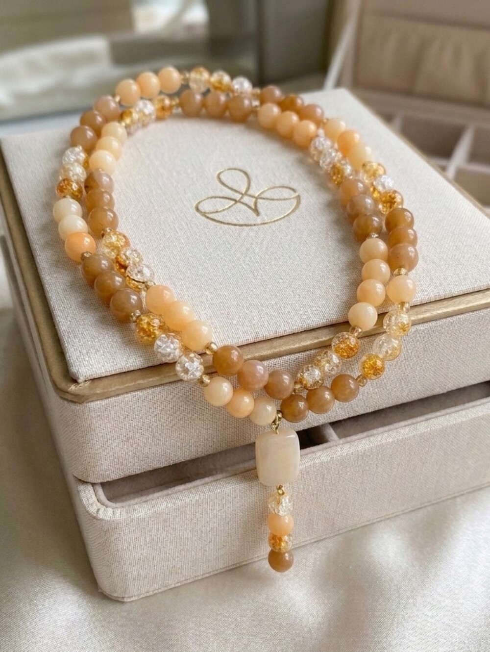 Sunstone/Jade/Aventurine Necklace